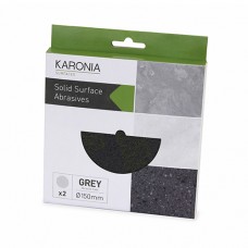 Karonia Abrasive Pads 150mm - GREY (Box of 2)