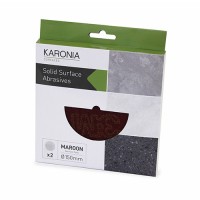 Karonia Abrasive Pads 150mm - MAROON (Box of 2)
