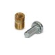 Fastening Bolts & Brass Plug Insert Set (Bag of 20) 15mm