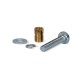 Fastening Bolts & Brass Plug Insert Set (Bag of 20) 30mm